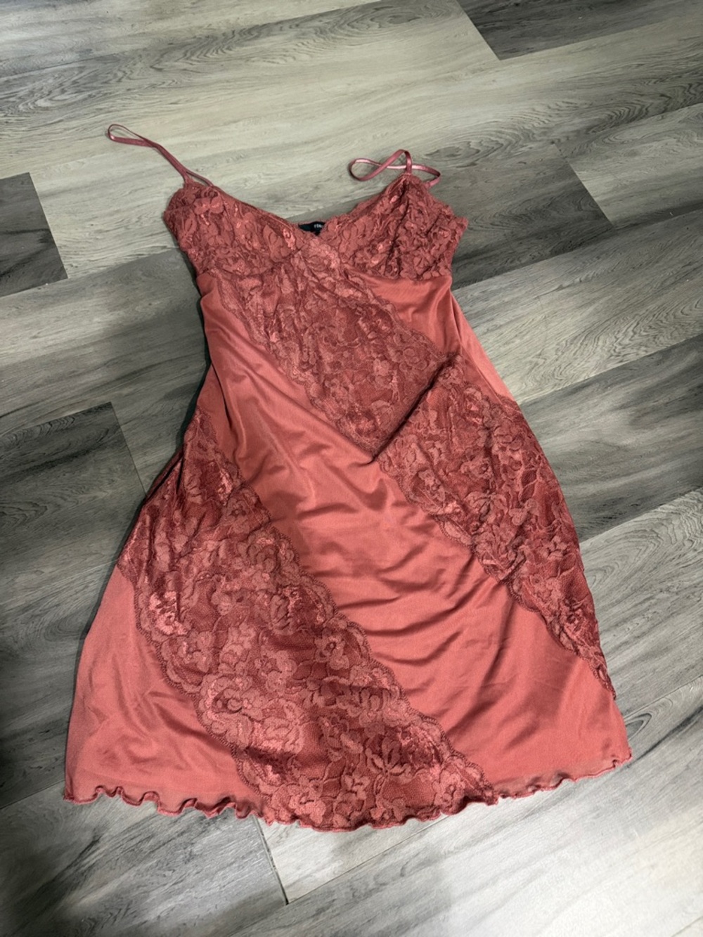 Forever 21 Rose Dusty Pink Lace Slip Dress